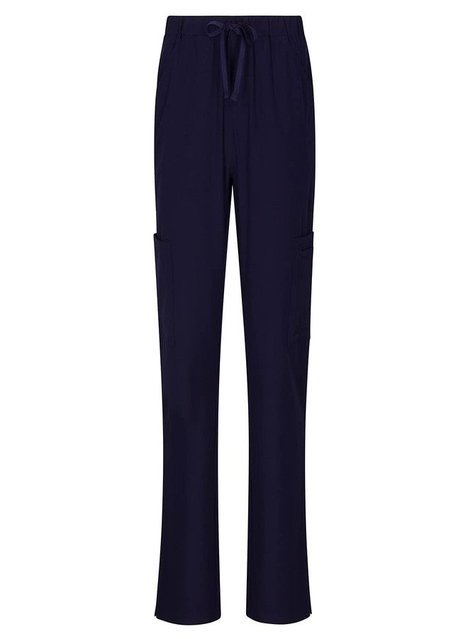 ناتشورال يونيفورمز طقم ملابس نسائية من Natural Uniforms، بلوزة بياقة على شكل حرف V وبنطال كارجو (أزرق داكن حقيقي، مقاس صغير جدًا) - Image 4